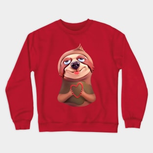 Sloth Holding A Heart Crewneck Sweatshirt